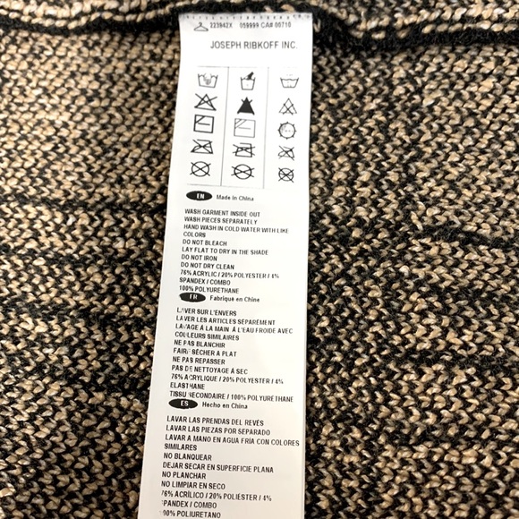 JOSEPH Ribkoff open cardigan pockets faux leather/crystals trim Women’s XS/S - Picture 4 of 10